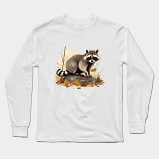 Cute Raccoon Lovers Long Sleeve T-Shirt